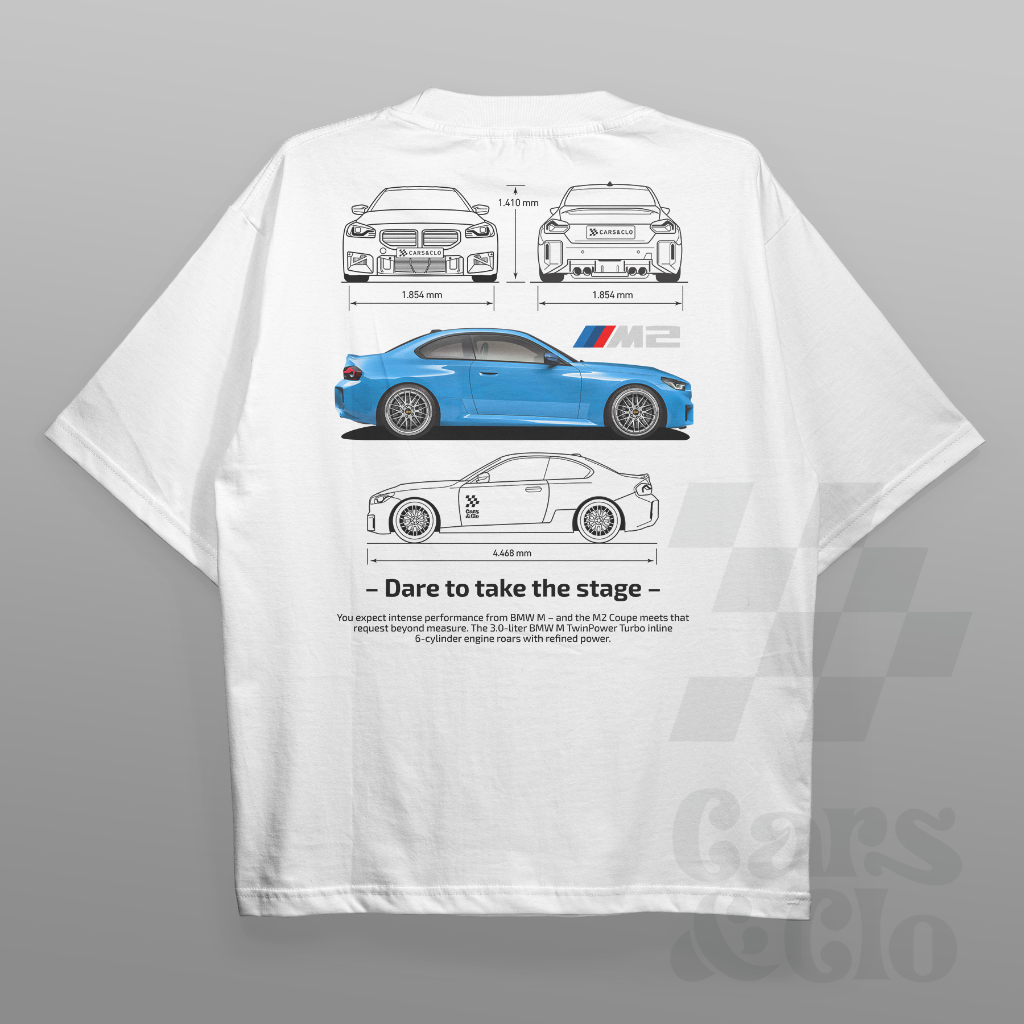 Cars and Clo - Oversize - เสื้อยืด Blueprint BMW G87 M2 Blueprint