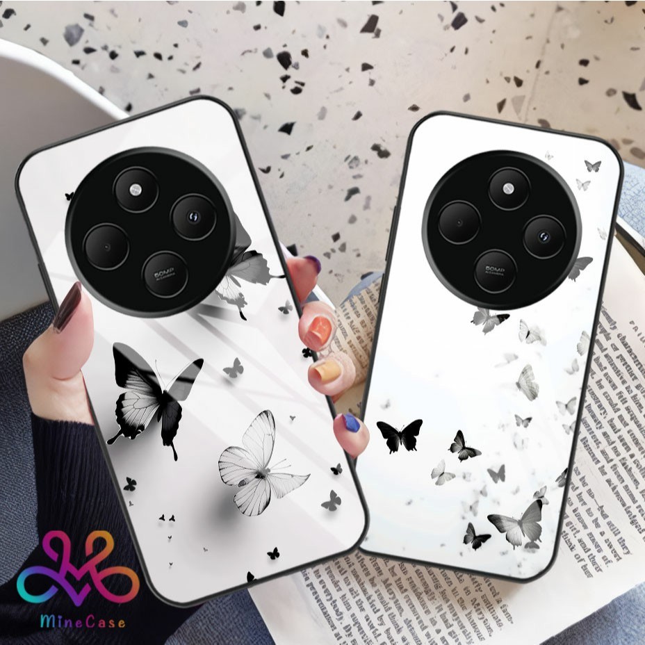 {Q85} REDMI 14C Glossy Glass Softcase - REDMI 14C HP Casing