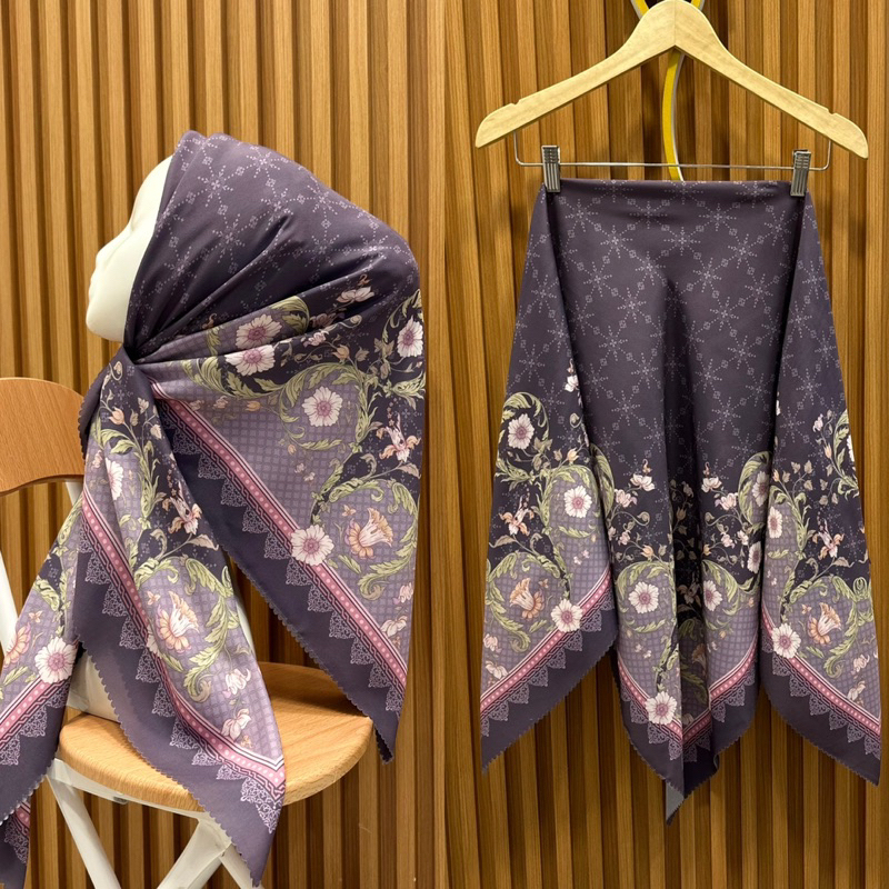 Hijab motif denay kw denay พรีเมี่ยมสแควร์ motif ฮิญาบสแควร์ธรรมดา / พิมพ์สี่เหลี่ยม / Meidina