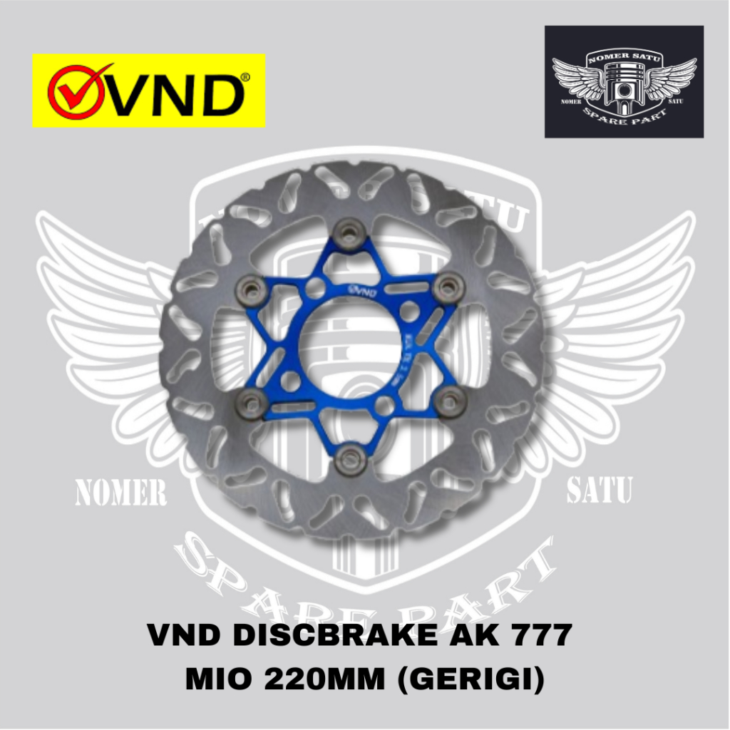 VND แผ่นดิสก์เบรคด้านหน้าประเภท AK 777 MIO SPORTY MIO เก่า 220 มม.ต้นฉบับ 100%