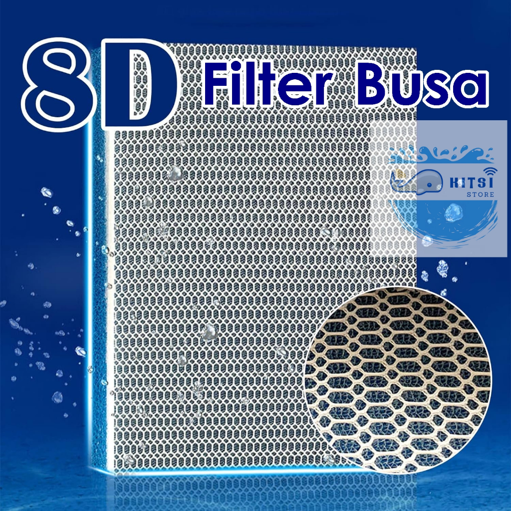 8D Filter Foam Filter Cotton (LARGE ขนาด 30X40) NANO HoneyComb Filter Foam Cotton Sponge Magic Aquar