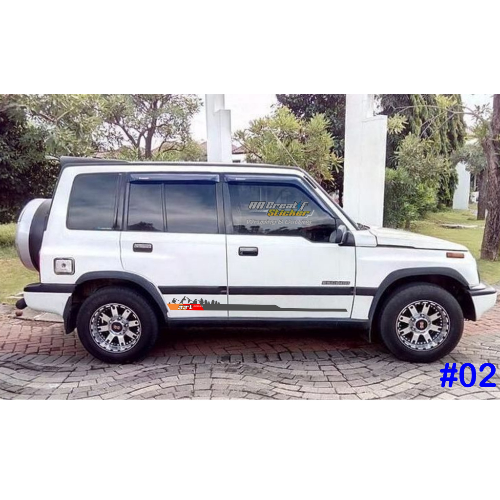 Suzuki sidekick JLX CUSTOM สติ๊กเกอร์ติดรถสไตล์มินิมอล 02