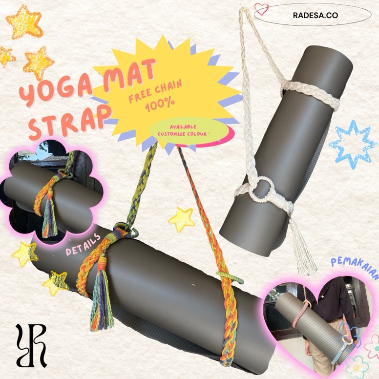 GANTUNGAN READY Macrame Yoga Matt Strap Yoga Macrame ฟรีที่แขวน