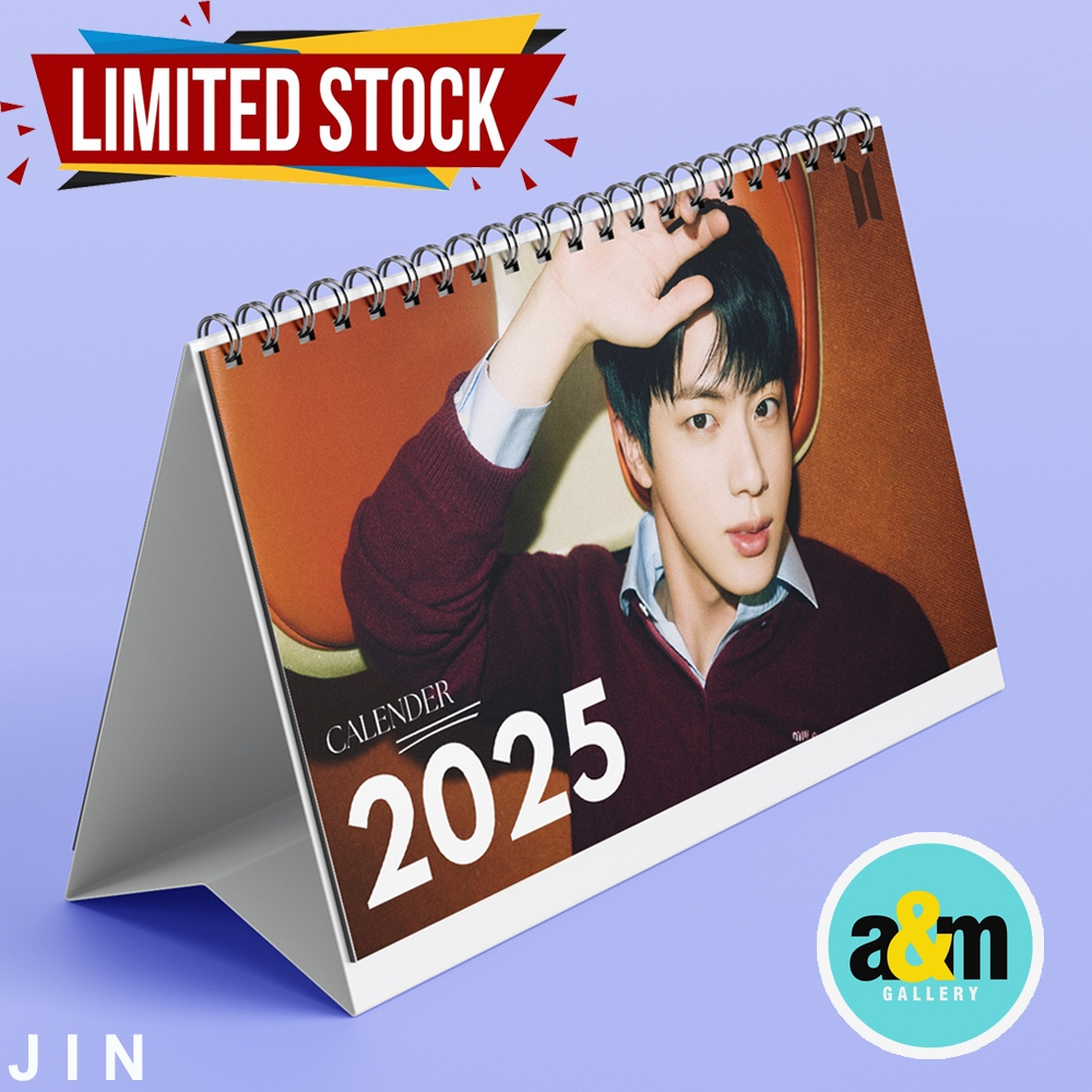 A&m JIN BTS Calendar ปฏิทินตั้งโต๊ะ 2025 ปฏิทิน K-POP ปฏิทิน