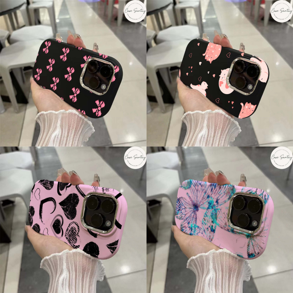 Softcase Aesthetic Loveริบบิ้นผีเสื้อแมวน่ารักสําหรับOPPO A3S A5 A3 A5i A3X A60 A9 A7 AX7 A5S AX5S A