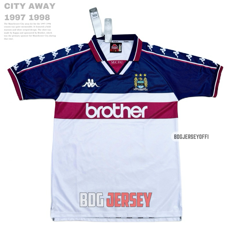 JERSEY RETRO CITI AWAY OFFICIAL 1997 1998 GRADE ORI TOP