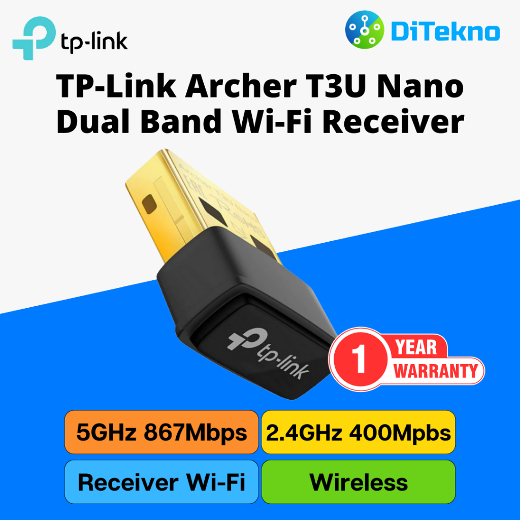อะแดปเตอร์ TP Link Archer T3U Nano AC1300 WiFi 5G
