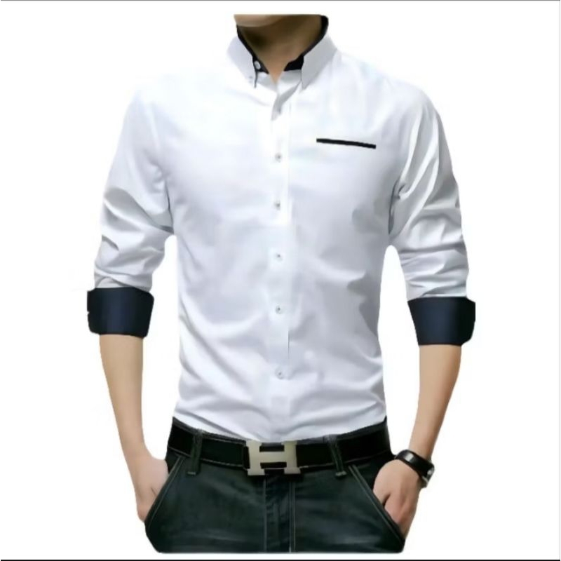 KATUN KEMEJA เสื้อเชิ้ตผู้ชายผสม SLIMFIT CASUAL แขนยาว|CARSON เสื้อเชิ้ตผู้ชาย WHITE BLACK GREY NAVY DISTRO COOL FORMAL PREMIUM COTTON COOL COMFORTABLE