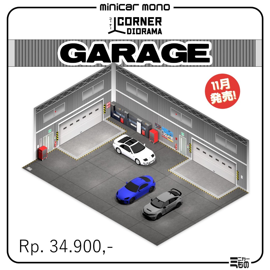Diorama Sheet Corner Diorama - Garage-