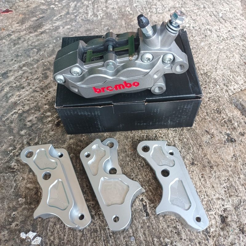 Axial 4piston caliper paala bli bremBo axial ชุดวงเล็บ caliper disk300 pnp megapro เสือ axial disk 3