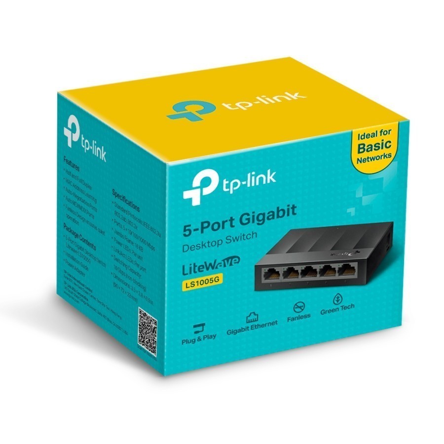 TP-LINK LS1005G SWITCH HUB GIGABIT 5 PORT - TPLINK TL-LS1005G