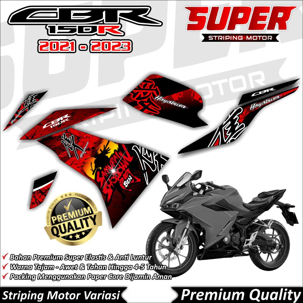 CBR 150r 2021 สติ๊กเกอร์ Anti-Fade Cool CBR 150r 2021 Striping Honda CBR 150r 2021 Hayabusa