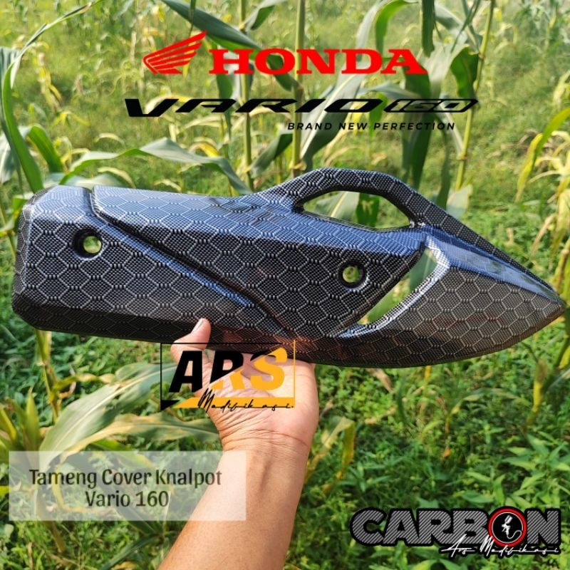 Muffler Vario 160 Carbon WTP ชิลด์ท่อไอเสียพร้อมลายหกเหลี่ยม
