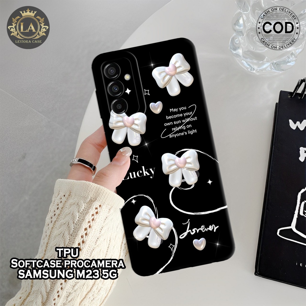 HP เคส Samsung M23 5G รุ่นล่าสุด - เคส Leviora - เคสริบบิ้นแฟชั่น - Samsung M23 5G Softcase - เคสกล้