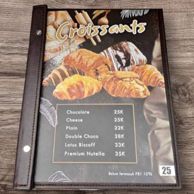 HJ6 COVER BOOK MENU ONE FACE RESTO CAFE HOTEL SIZE A4 หนัง MATERIAL