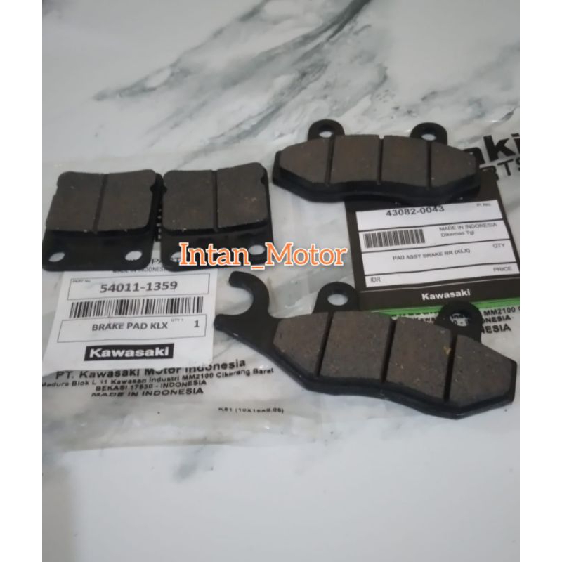 ผ้าเบรกหลังหน้าถอด KLX 150 Dtracker 150 KLX ผ้าเบรค