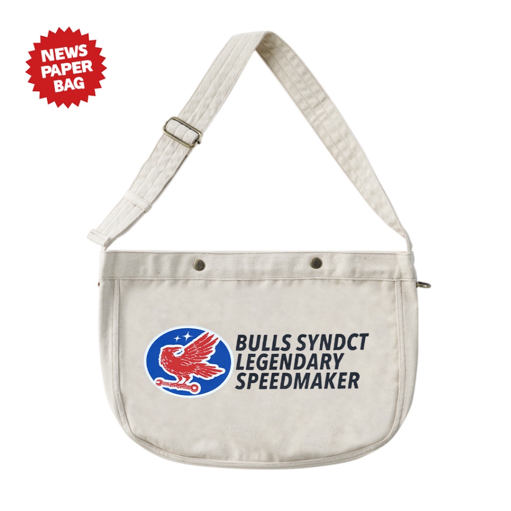 กระเป๋าหนังสือพิมพ์ Bulls SYNDICATE Greene Off White