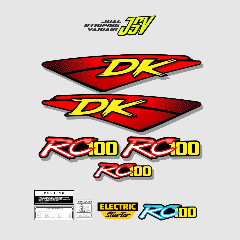สติ๊กเกอร์ Striping Variation RK 100 Suzuki Bravo RC 100 - รูปที่ 3