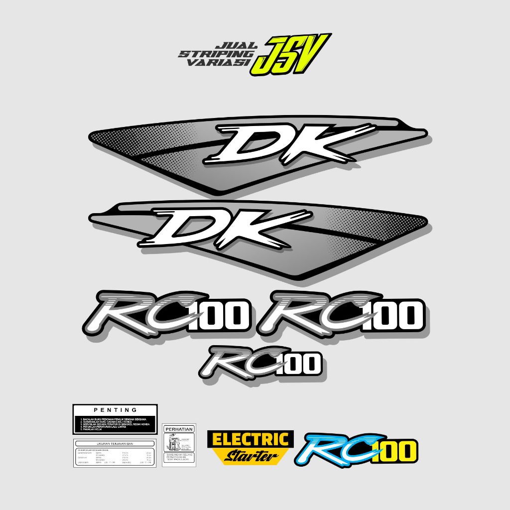 สติ๊กเกอร์ Striping Variation RK 100 Suzuki Bravo RC 100 - รูปที่ 6