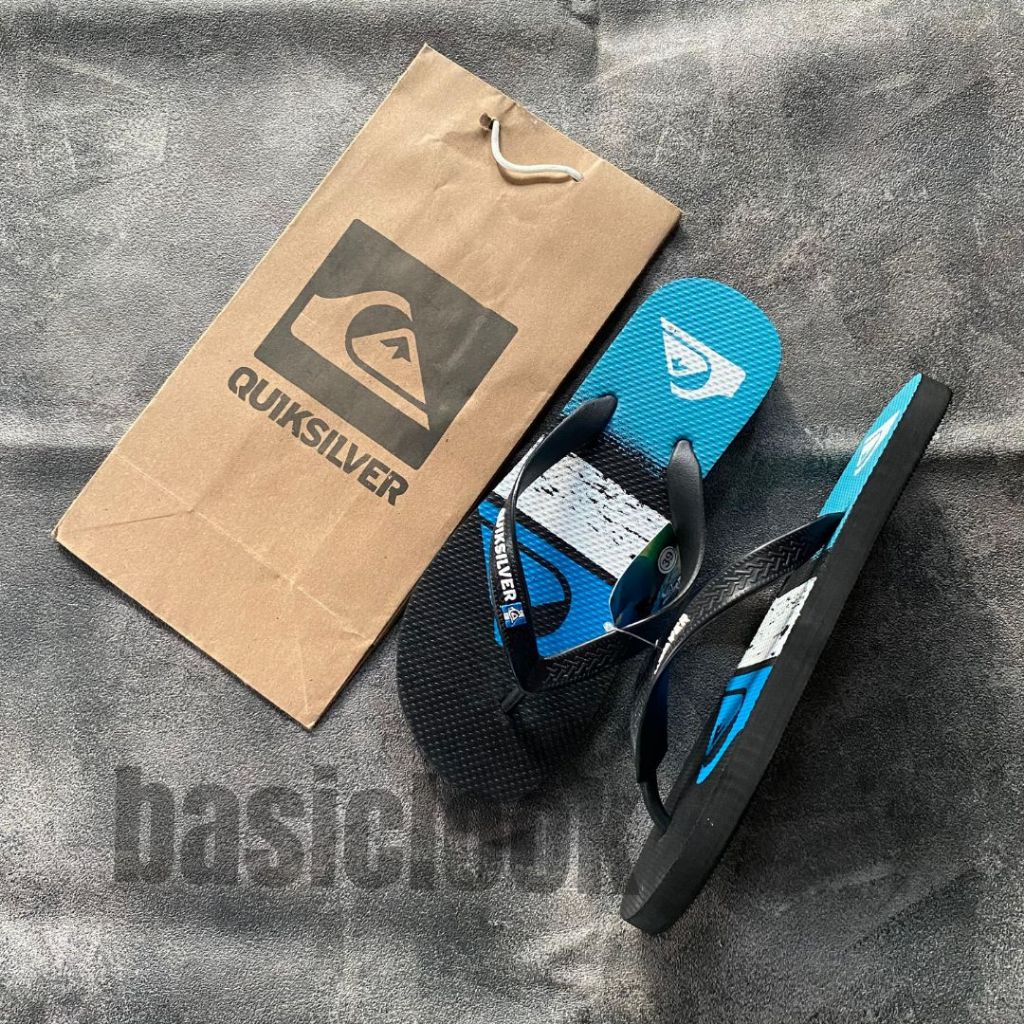 Quiksilver Mens Flip Flops COOL CASUAL RECENT / รองเท้าแตะดีไซน์ดีไซน์ดีไซน์แบรนด์ / รองเท้าแตะ DISTRO