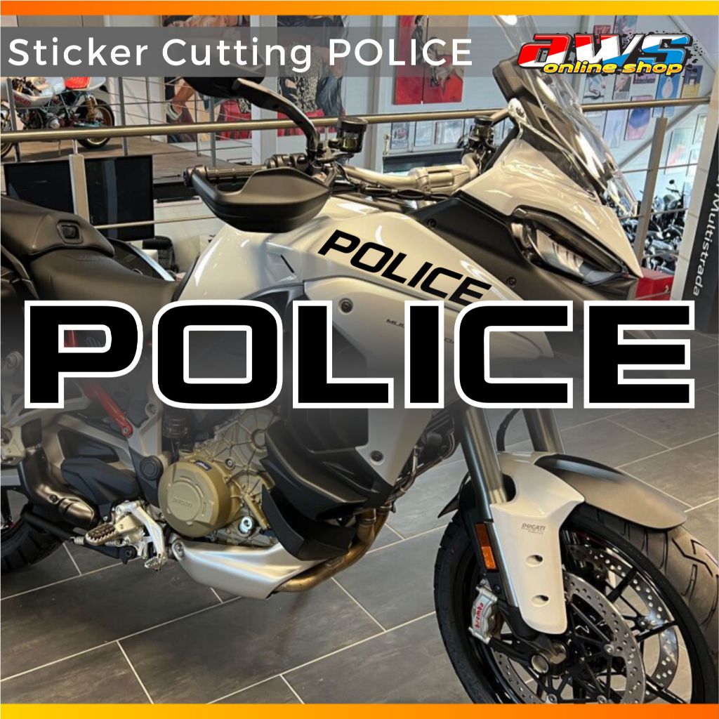 POLICE HARLEY สติ๊กเกอร์ตัด