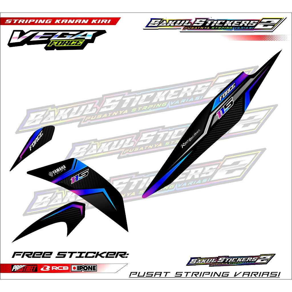 YAMAHA VEGA FORCE VARIATION STRIPING/ YAMAHA VEGA FORCE MOTORCYCLE VARIATION STICKER LIST