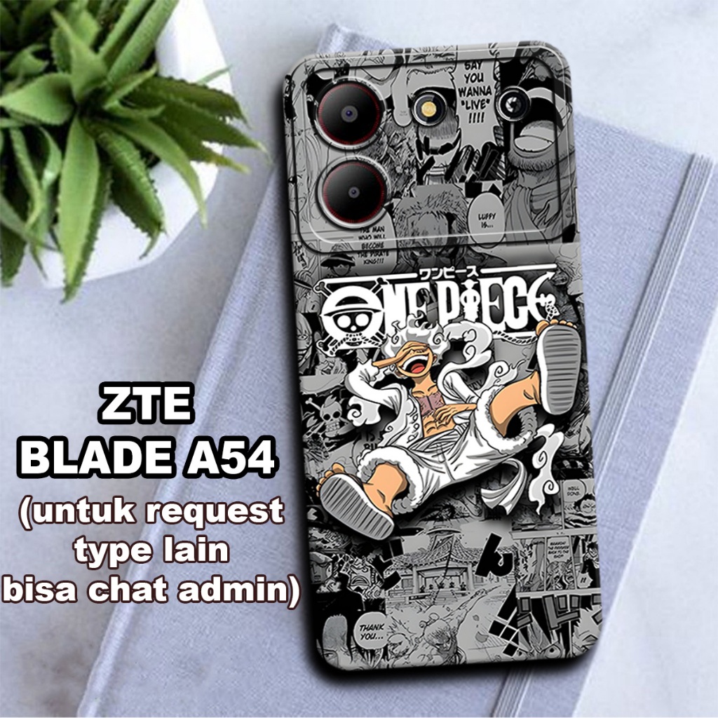 CC3/ ยืดหยุ่นยาง softcase สําหรับ zte blade a54/one piece อะนิเมะตัวอักษร Motif/Zte blade a54 case/s