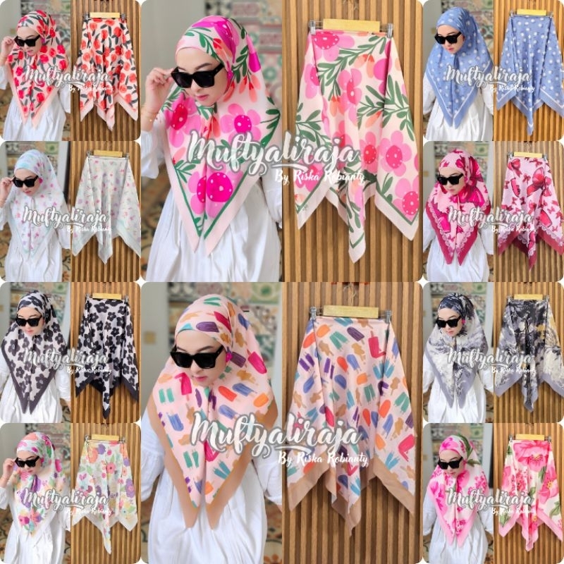 ใหม่ล่าสุด MOTIF RECTANGULAR HIJAB / VOAL MOTIF / QUARTER MOTIF / PREMIUM VOAL