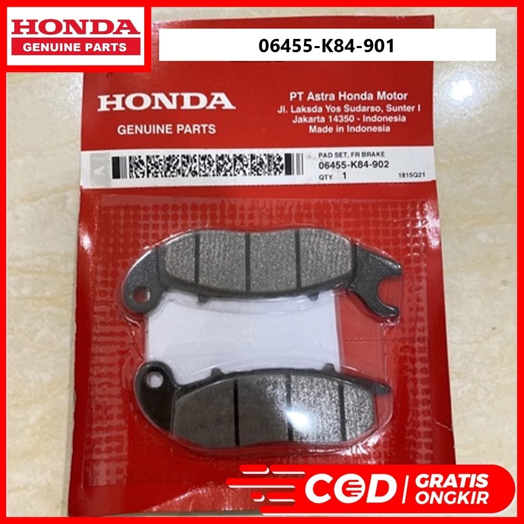 ผ้าเบรกหน้า DISPAD ADV 150 160 ABS CRF 150 PCX 150 ABS PCX 160 ABS WR 155 WR115 K84 06455-K84-902