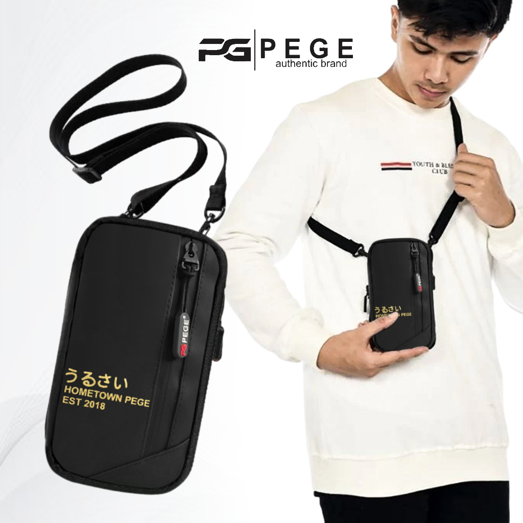 HP Sling Bag Hanging Wallet Waterproof PEGE Vegrost Mens Mini Casual Mobile Phone Sling Bag - PG 907