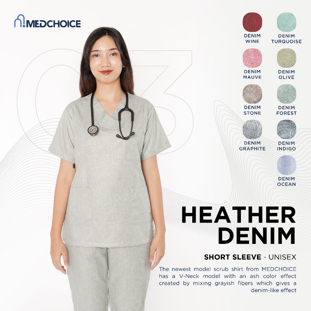 Doctor Scrub Heather Collection Short Sleeve/ Doctors Clothes / Doctors Scrub / OK Clothes / Nurses / Doctors Short Sleeve/ One Set of Doctors Clothes