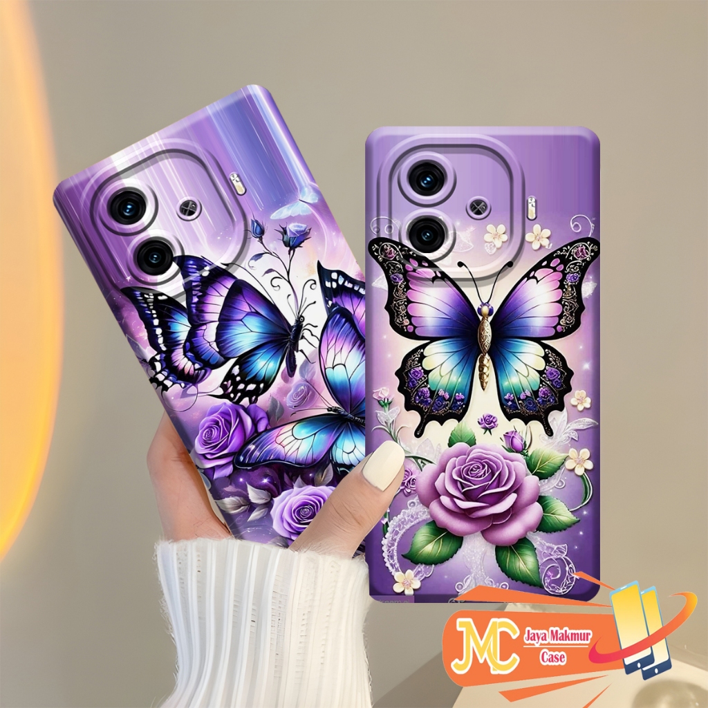 SOFTCASE VIVO IQOO Z9 TURBO 5G / IQOO Z7 5G / IQOO Z7X 5G 2024 ใหม่ล่าสุด / ผีเสื้อสวย MOTIF - เคส I