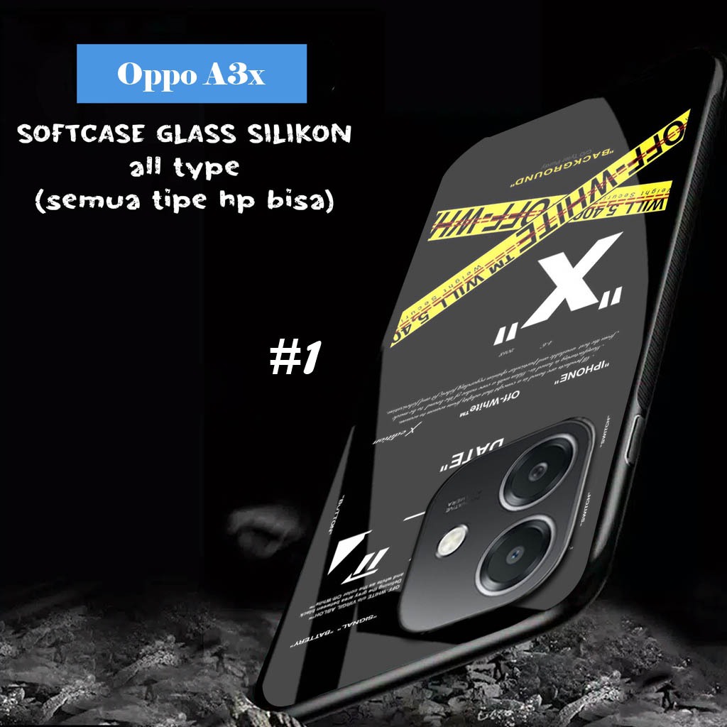 HP [FK-59] Softcase Glass อะคริลิคซิลิโคนสําหรับ - Oppo A3x - เคส Oppo A3x ล่าสุด - เคสโทรศัพท์ Oppo