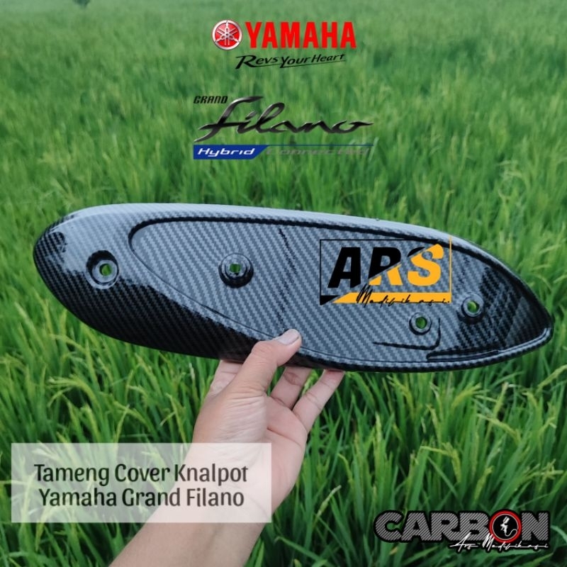 ฝาครอบท่อไอเสีย Grand Filano Carbon WTP พร้อมสิ่งทอลายทแยงเคฟล่าร์ Motif