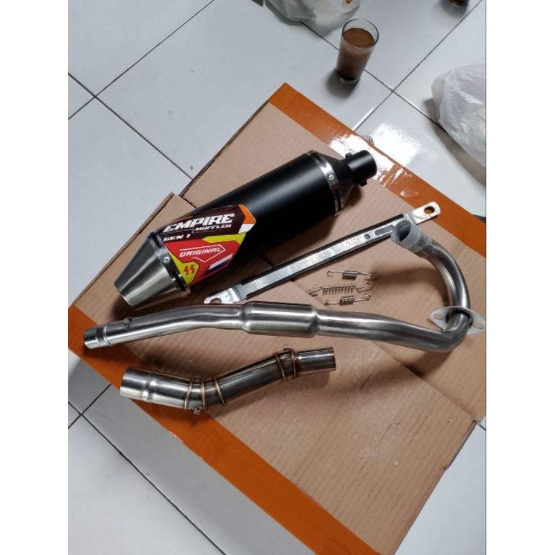 1 ชุดไอเสีย 38 มม.เข้า empire Muffler gen1 สําหรับ Ksr 110 Ksr Pro DTM 150 Msx125 Klx150 Crf150 xr150 xr150 Xr200 xtz125 dtrakerold/ใหม่