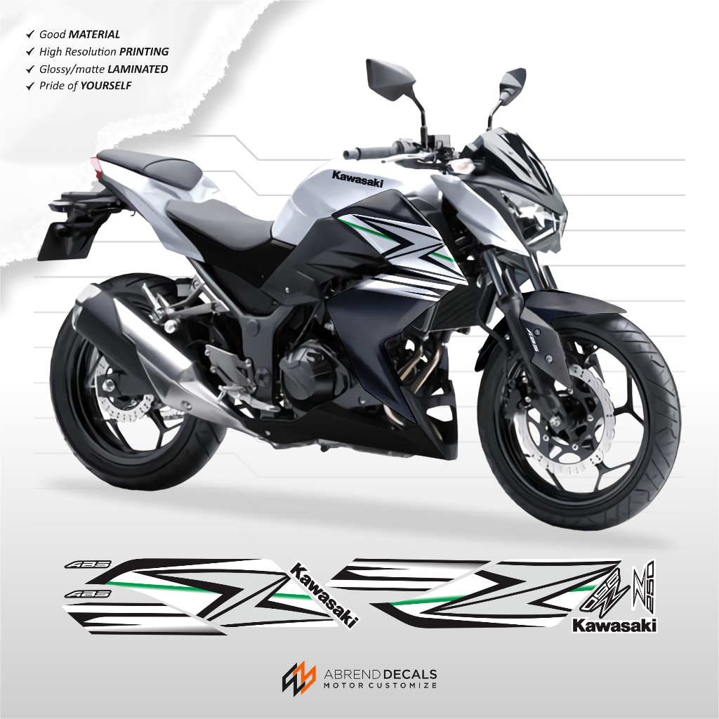 Ori NINJA Z 250 สติ๊กเกอร์พิมพ์ / KAWASAKI NINJA Z250 STRIPING LIST DECAL VARIATIONS / Z250 สติ๊กเกอ