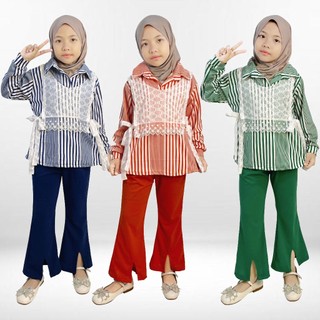 GOGOFASHION 817 Setelan Celana Cutbray Anak Annisa Kaki Belah