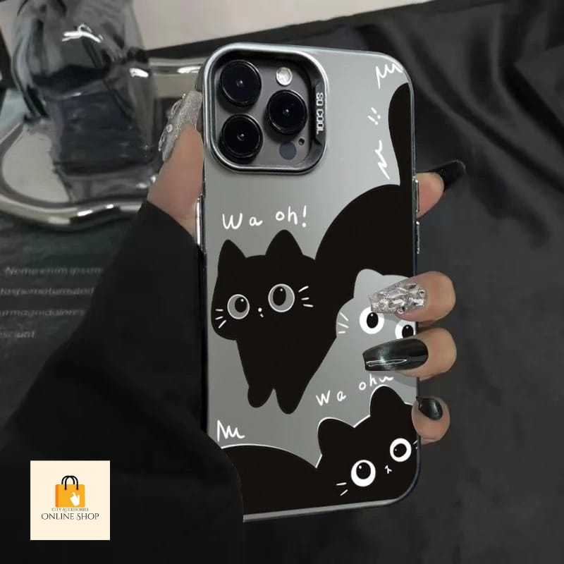 LL25 LL26 Premium MatteCaseBlackCoolCat OppoRENO13 5G A3X A3 Pro 5G F9 A7 A5S A12 A37 A39/A57 F1S F5