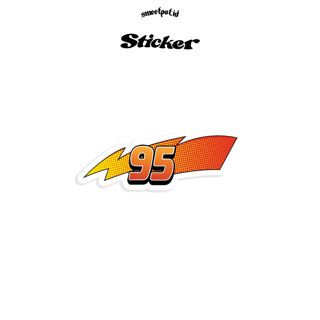 "95 CARS LIGHTING MC QUEEN" สติ๊กเกอร์ / สติ๊กเกอร์หมวกกันน็อค / สติ๊กเกอร์แบรนด์ท้องถิ่น / สติ๊กเกอ