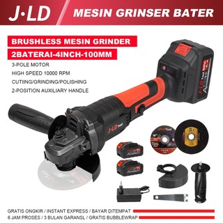 JLD 88VF Mesin Gerinda Baterai Tangan / Cordless Angle Grinder M10 CORDLESS BRUSHLESS ANGLE GRINDER 88V / Mesin Gerinda Cordless Battery Mesin Potong dengan Dua Pemoles Baterai Diamond Alat Pemotong Alat Listrik