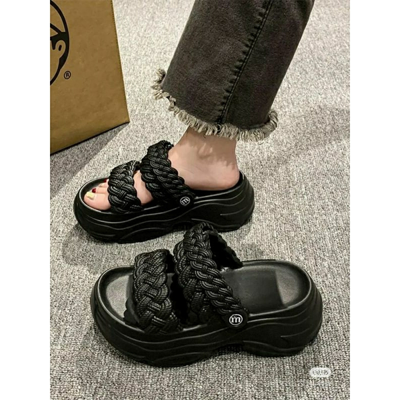 รองเท้าแตะส้นเตารีดเด็กผู้หญิงรองเท้าแตะเจลลี่นําเข้ามีสายรัดหลัง - รูปที่ 3