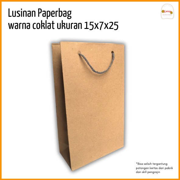 [DOZEN] Paperbag WAFER AND DRINK PLAIN BROWN UK 15  25/ PAPERBAG WAFER PAPER TEA PUCUK PAPER BAG ผลิ