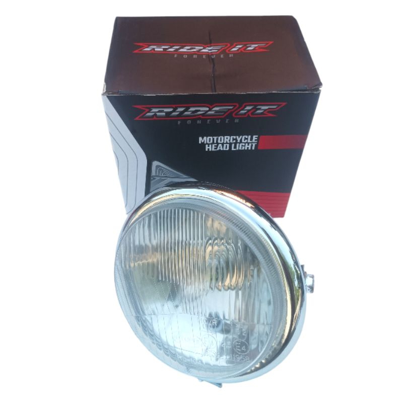 Peek Jute LED ไฟหน้า 5.75 นิ้ว Chrome Original RIDE IT Pnp CB GL PRO MAX 100 MP TIGER RX KING