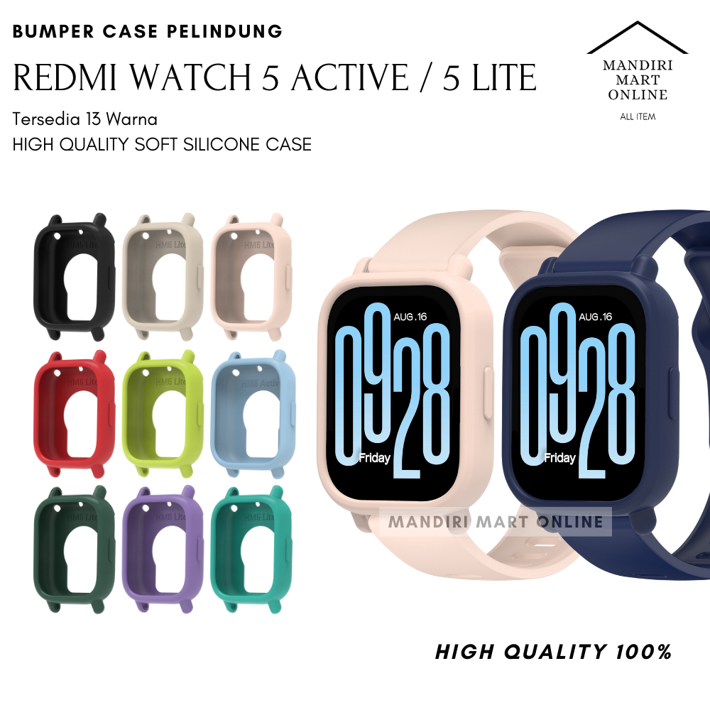เคสกันชน Redmi Watch 5 Active / Redmi Watch 5 Lite เคสป้องกันวัสดุซิลิโคน Redmi Watch 5 Active 5 Lit
