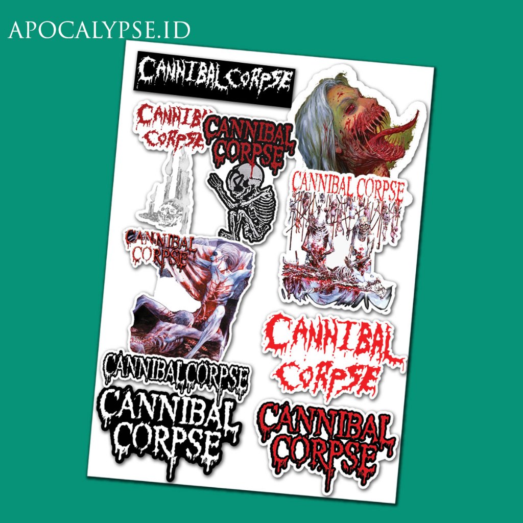 CANNIBAL CORPSE LOGO - สติ๊กเกอร์แพ็คตัด / สติ๊กเกอร์ DEATH / BLACK / THRASH / POWER METAL / สติ๊กเกอร์หน่วย