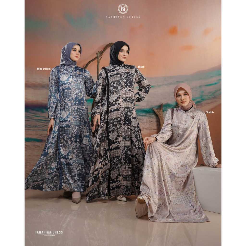 NEWEST GAMIS // HANARIAA DRESS NADHEERA LUXURY DRESS // DRESS // NADEHEERA LUXURY // MOTIF DRESS // 