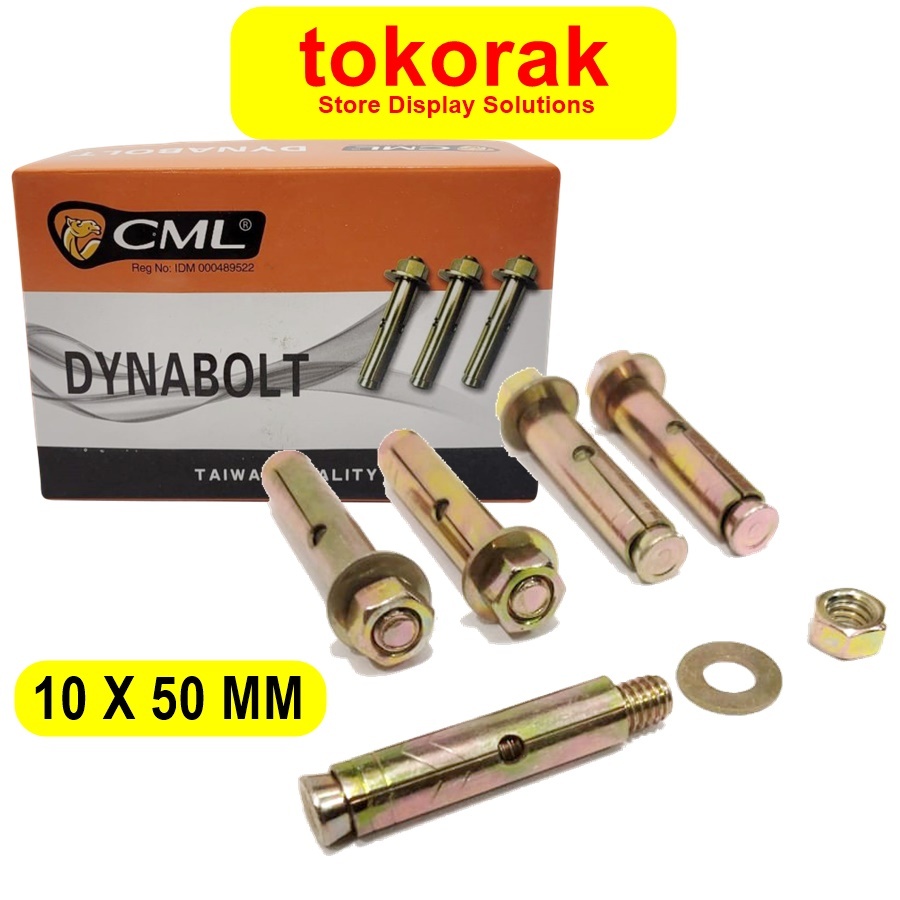DYNABOLT CONCRETE BOLT 10 X 50 MM CAMEL DINABOLT 10X50 ANGKUR BOLT M10 M10X55 DINA BOLT DYNA