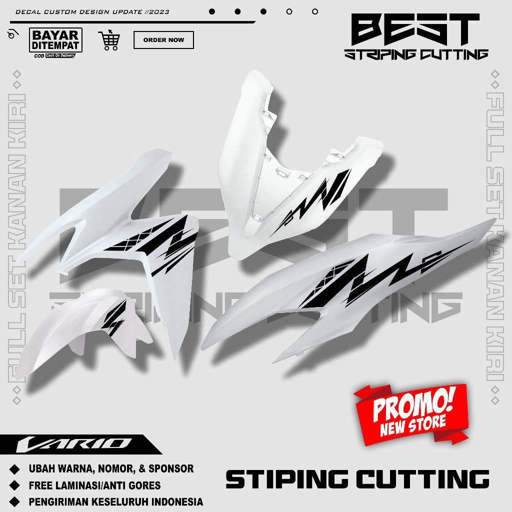 Striping CUTING VARIO 125 150 VARIO CUTTING STICKER ฟรี COSTUM (03C)