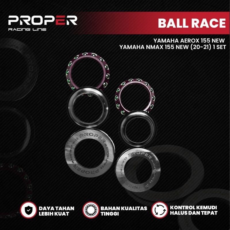 Komstir ORIGINAL PROPER RACING LINE BEARING BALL NEW NMAX aerox CONNETED B65