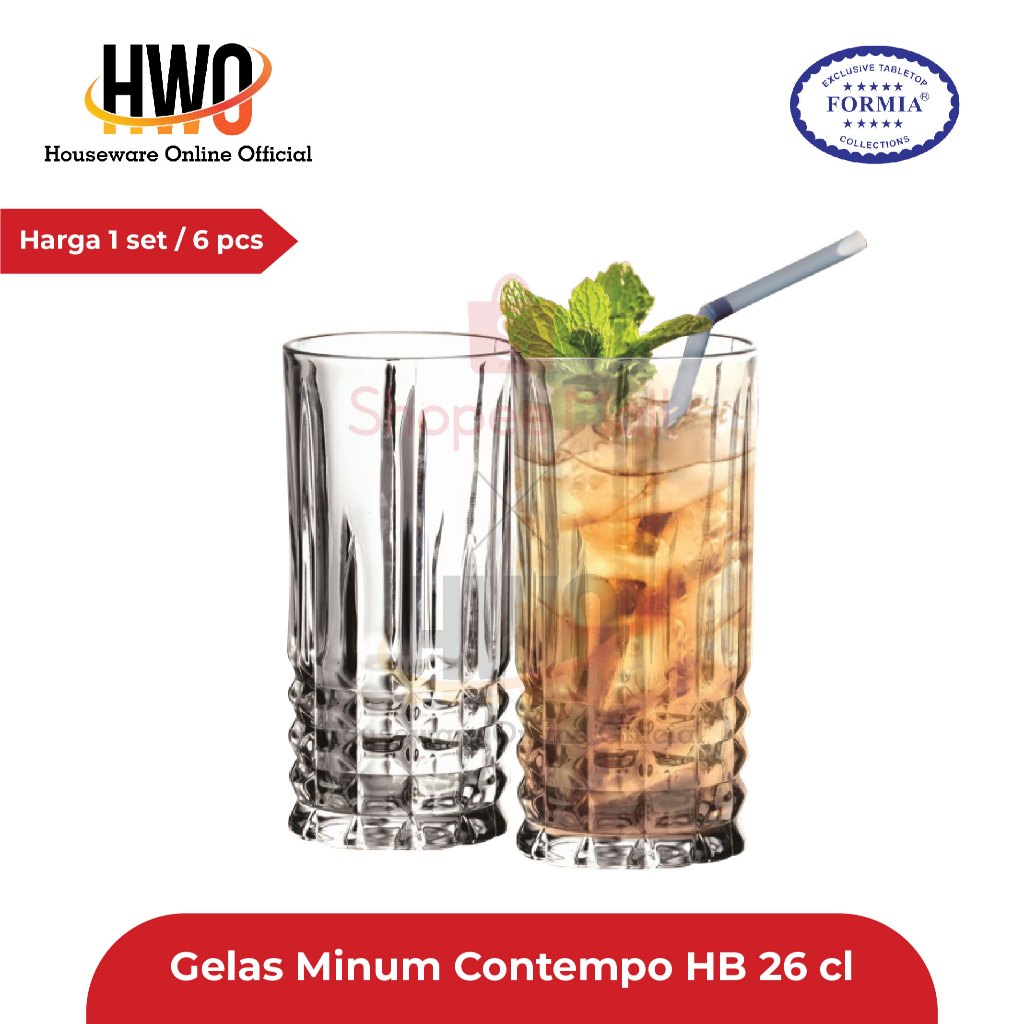 แก้วน้ําโฟเมก้า คอนเทมโต้ HB 26 CL / 6 ชิ้น